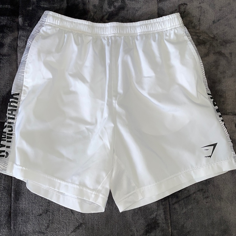 Large White Gymshark Shorts-Amazing condition